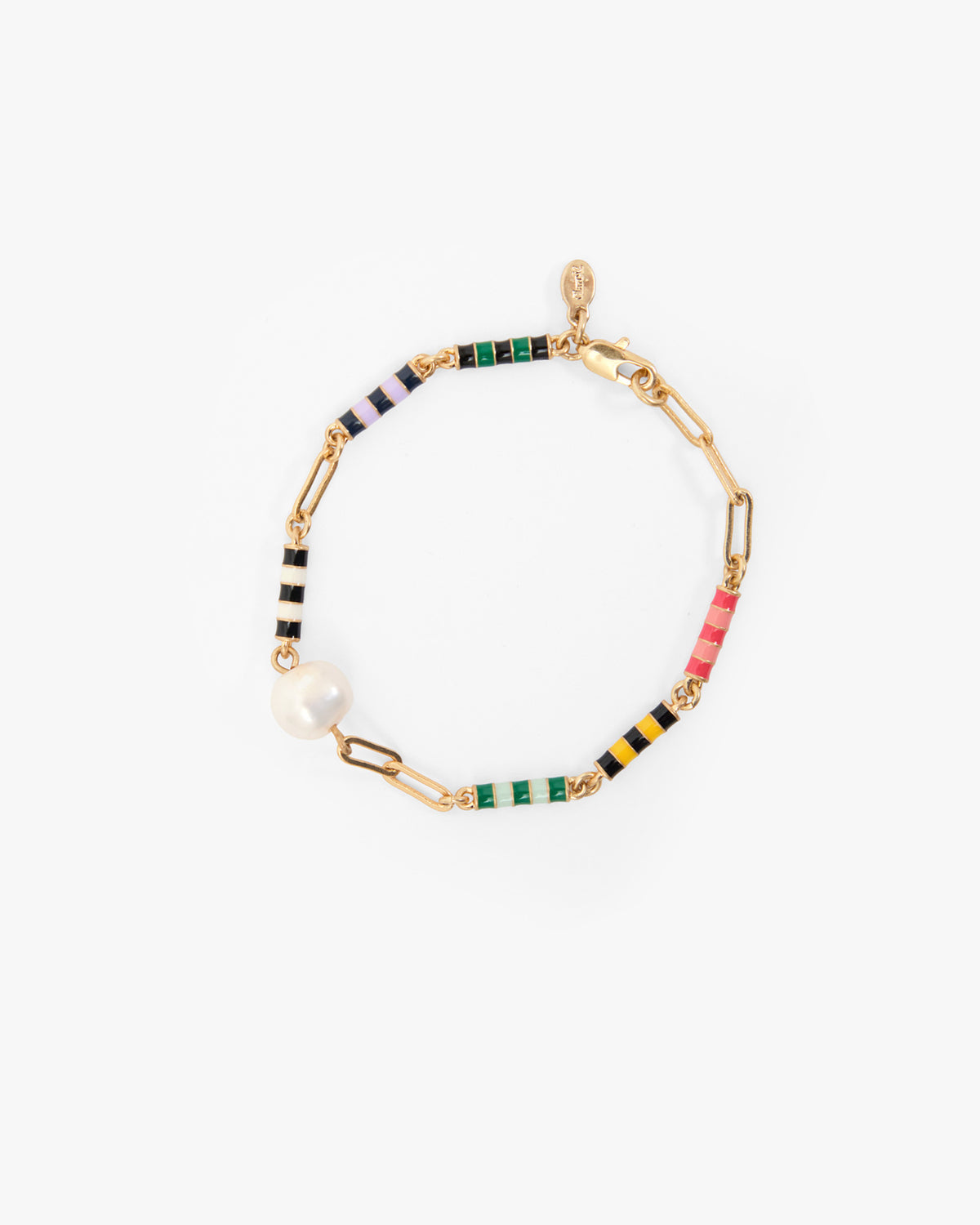 Le Stripe Pearl Bracelet - Multi Color