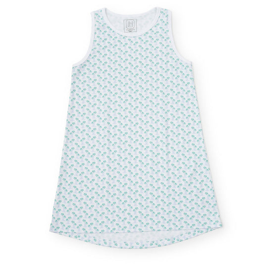 Katie Nightgown - Palm Tree Isle Blue