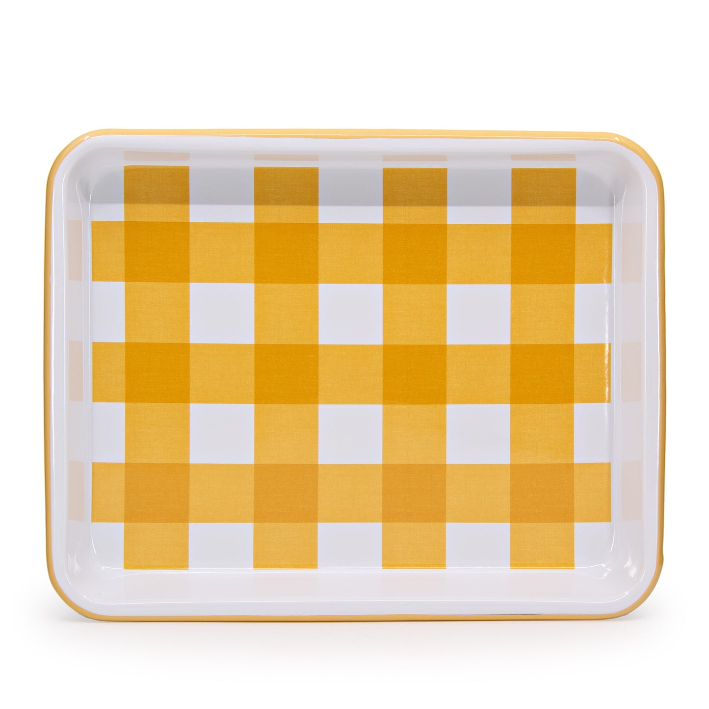 Max Humphrey x CCH Gingham Small, Rectangle Tray, Yellow