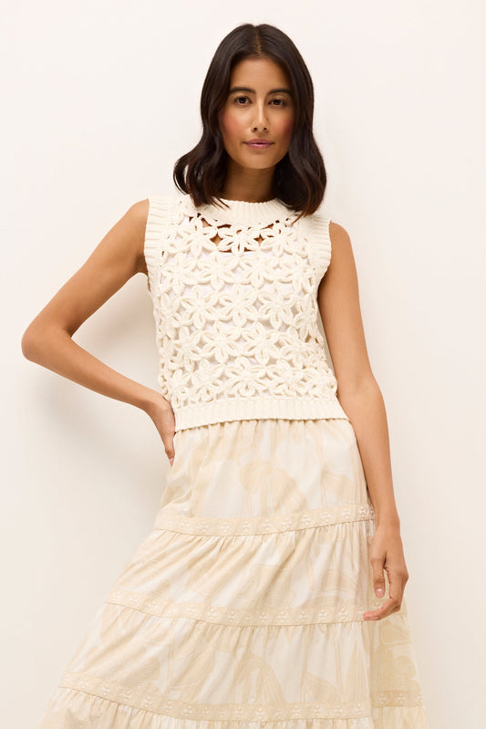 Thea Shell Top - Ecru