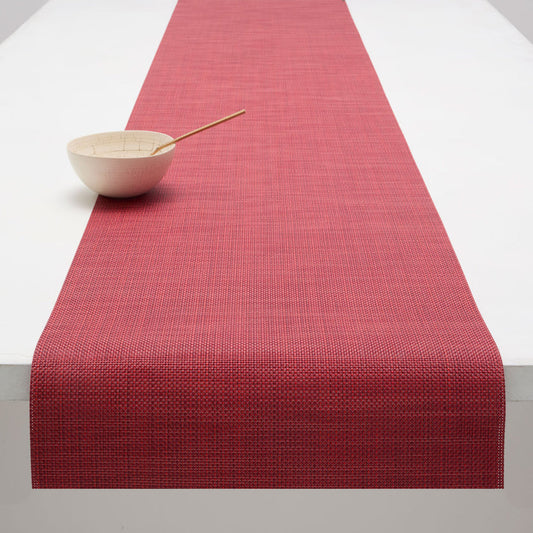 Chilewich - Mini Baseketweave Table Runner - Scarlet
