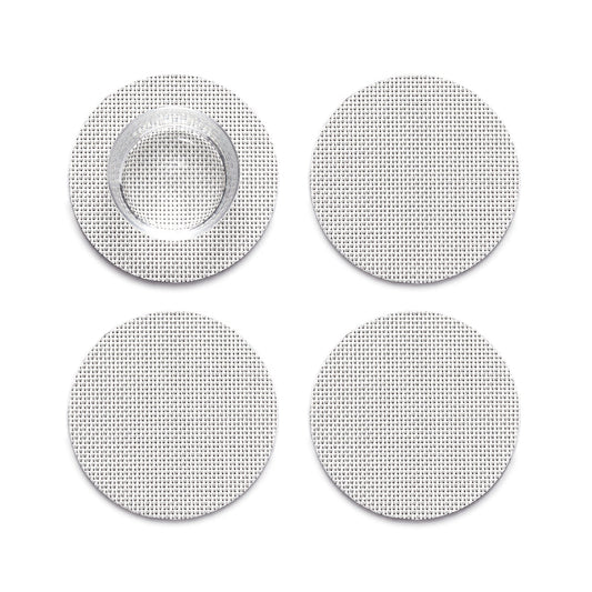 Mini Basketweave Coasters - White