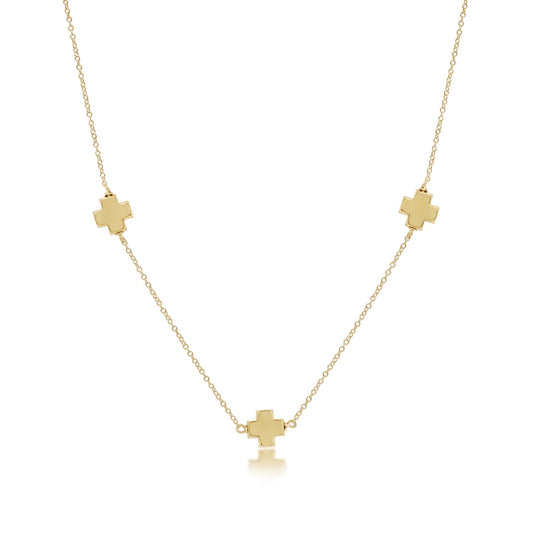 15" Choker Simplicity Chain Gold - Signature Cross Gold