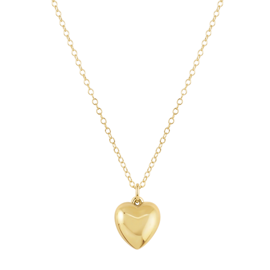 16" Necklace Gold - Love Plush Gold Charm
