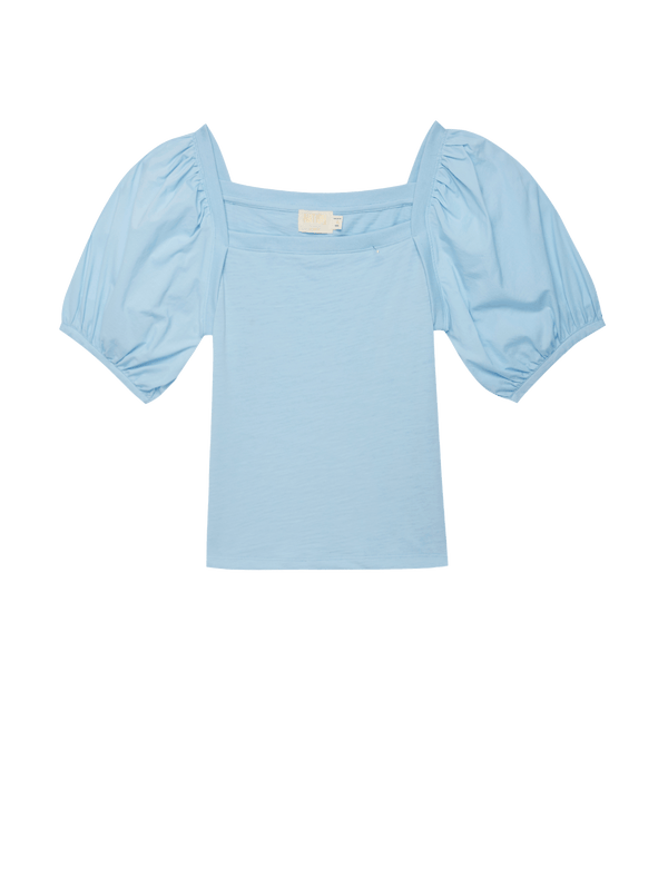 Naya Puff Sleeve Top - Powder Blue