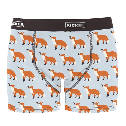 Men's Boxer Briefs - Illusion Blue Fox & The Crow