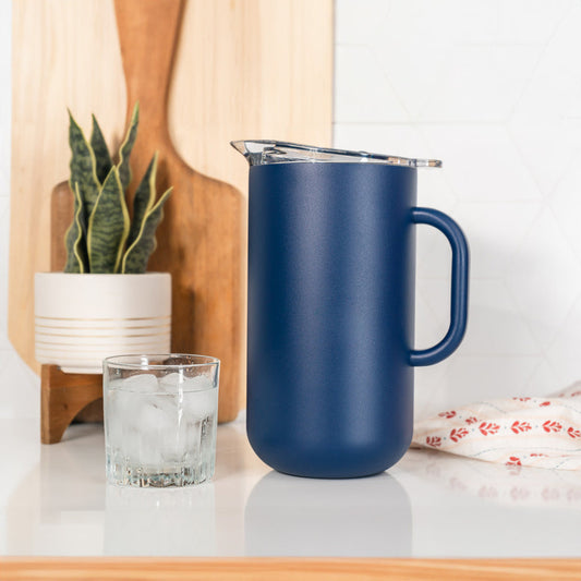 Vacuum-Insulated Stainless Steel Pitcher - Navy Bean - 2L