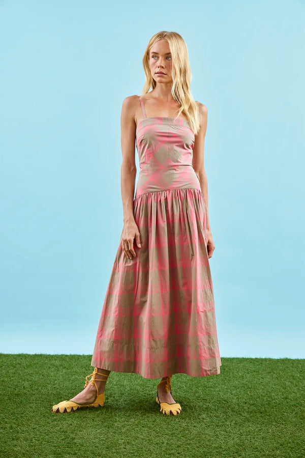 Newberry Dress - Day Glow Check