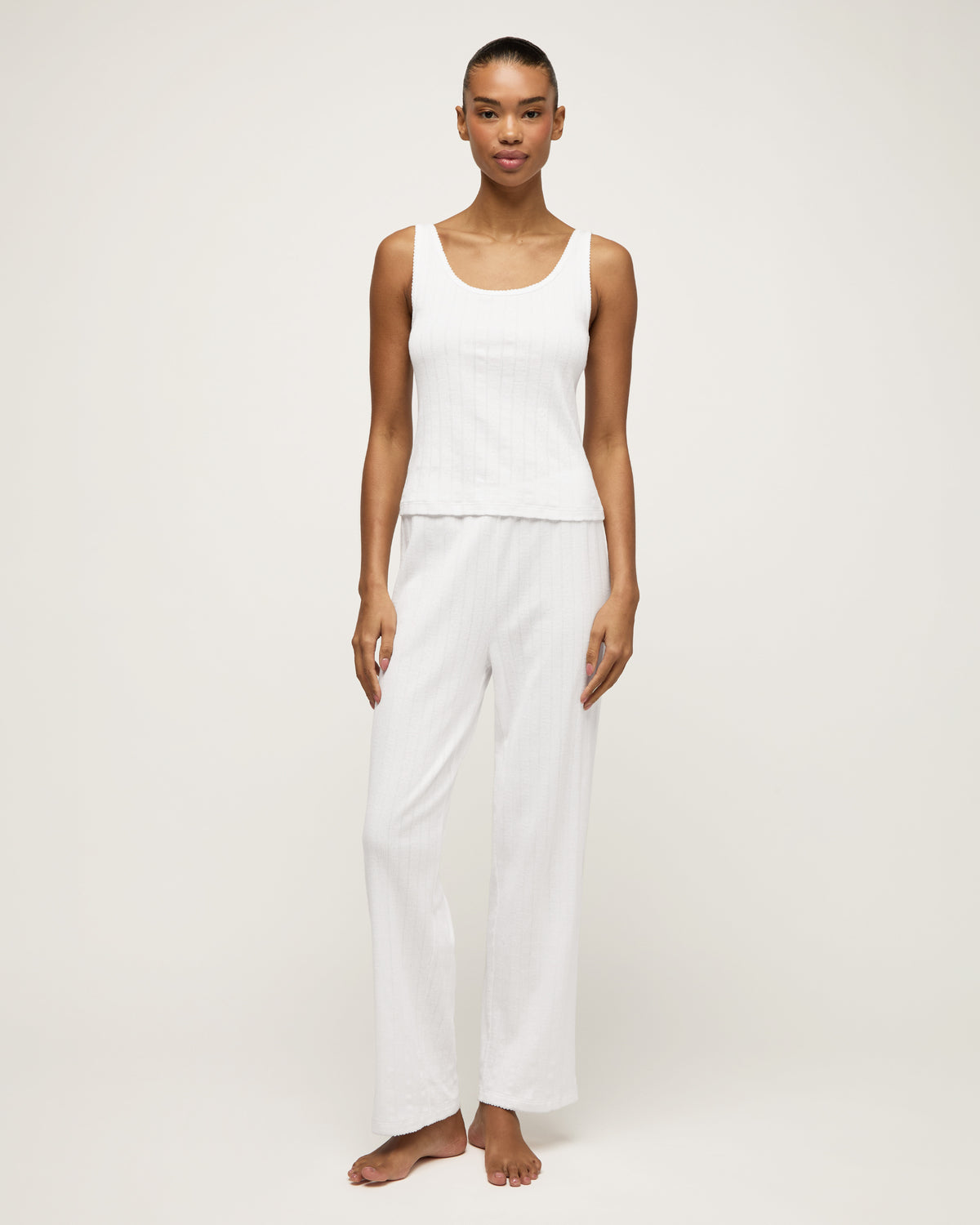 Pointelle Pant - White