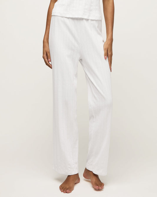 Pointelle Pant - White