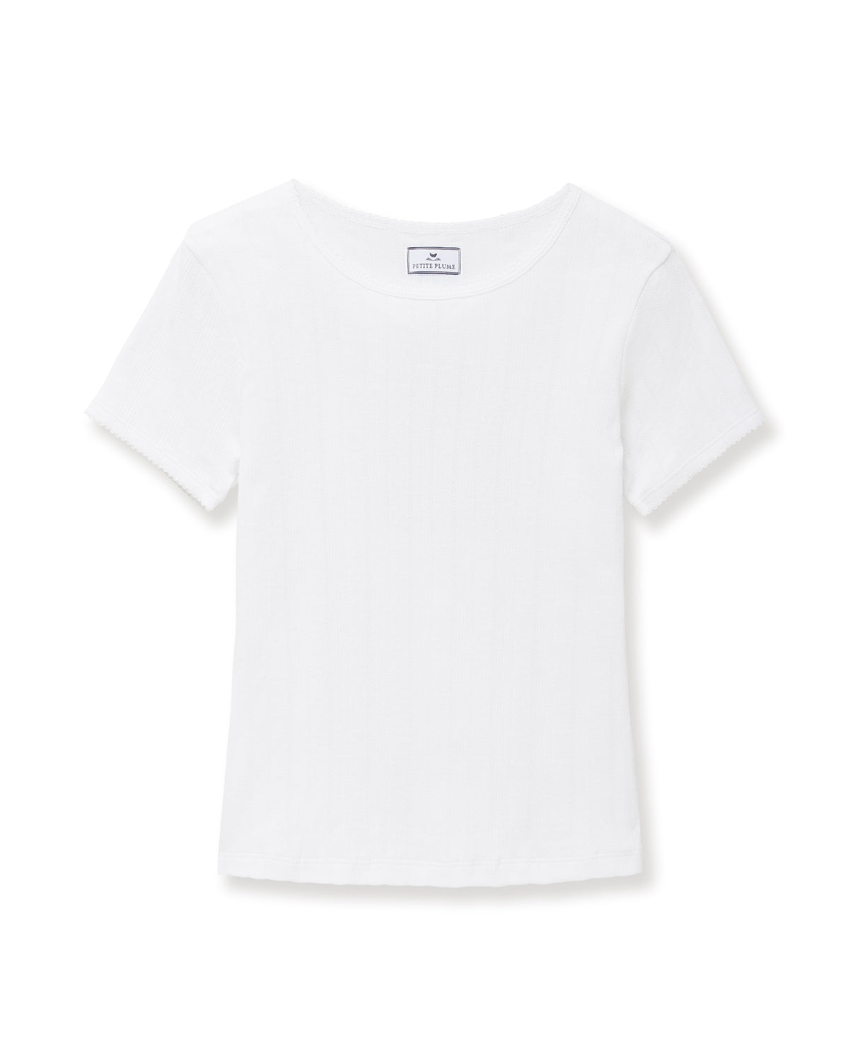Pointelle T-Shirt - White