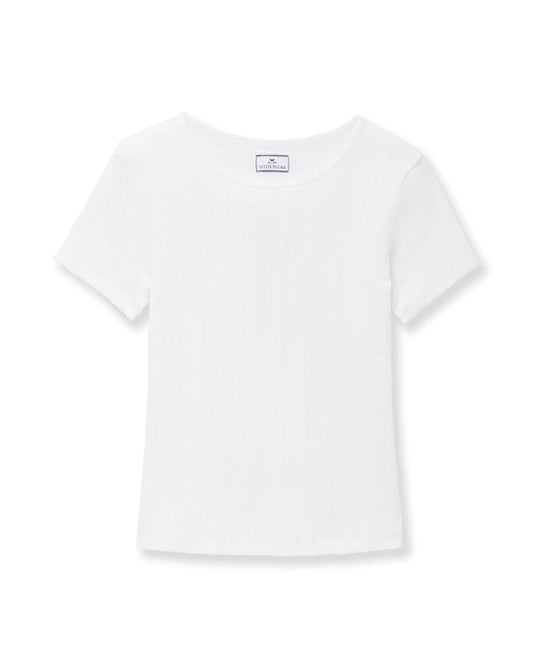 Pointelle T-Shirt - White