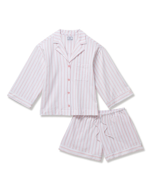 The Olivia Pima Short Set - Pink Stripe