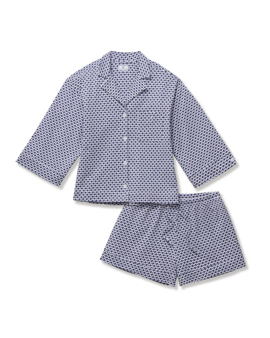 The Olivia Short Set - Navy/White Foulard