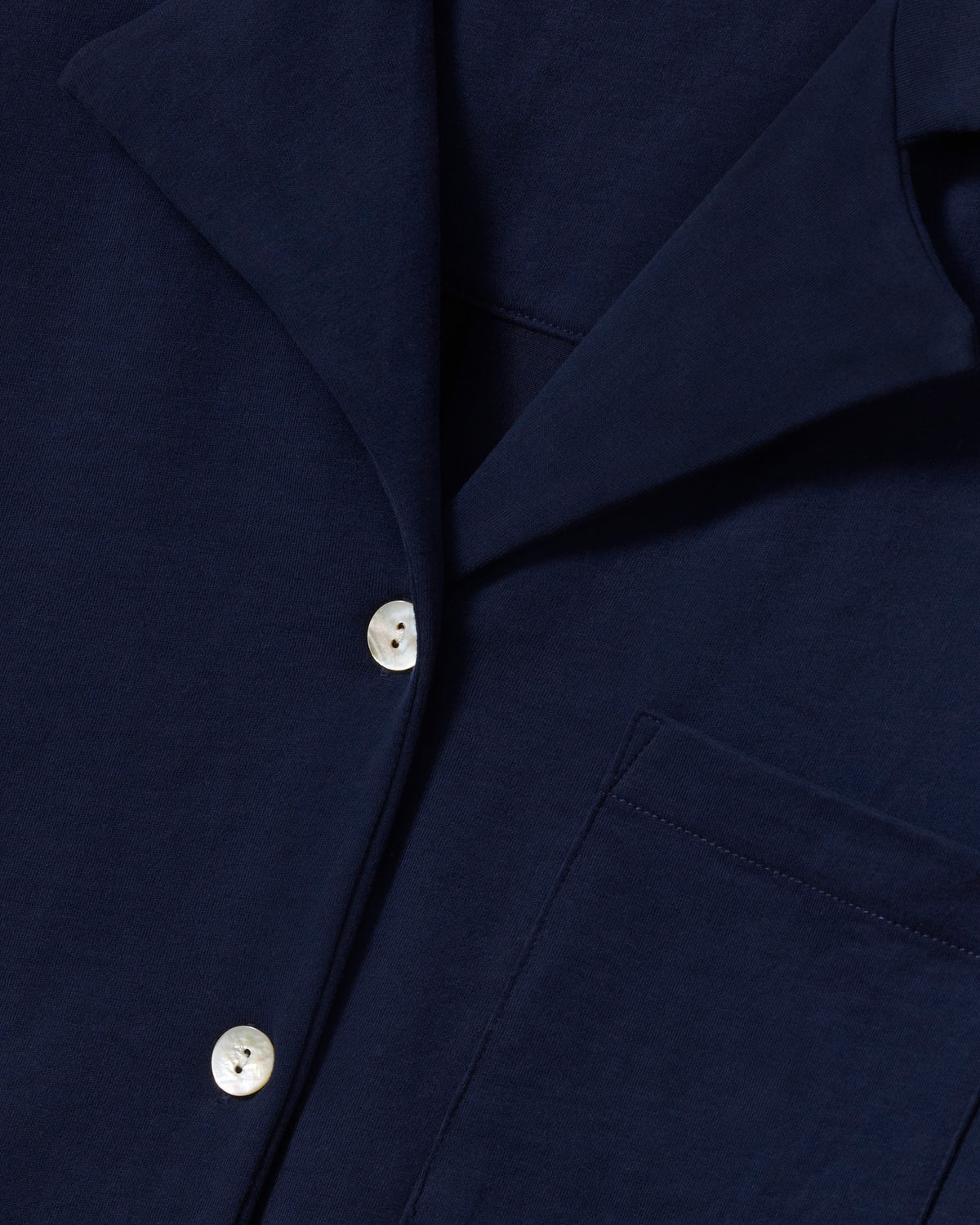 The Olivia Wide Leg Pima Pajama Set - Navy