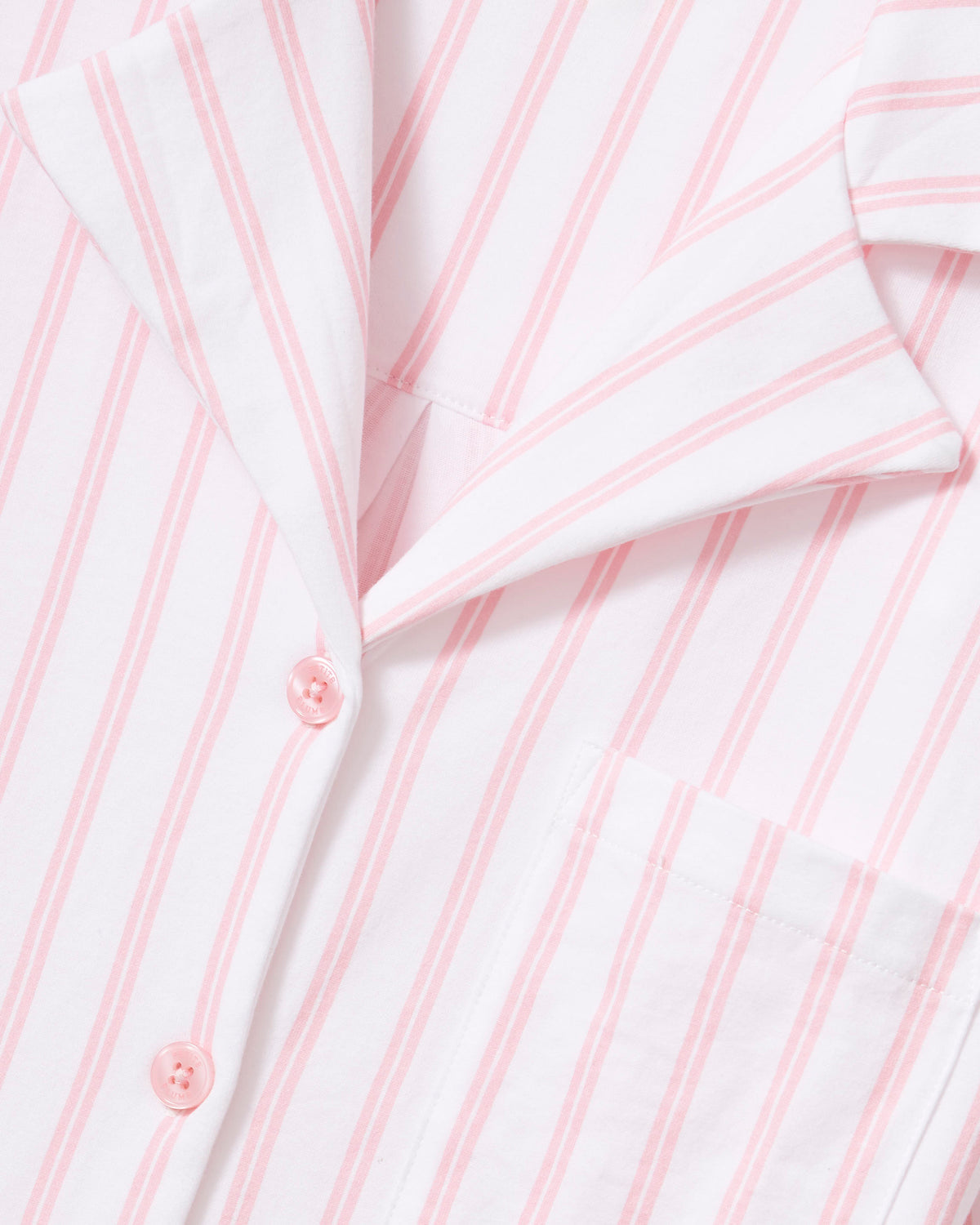 The Olivia Wide Leg Pima Pajama Set - Pink Stripe