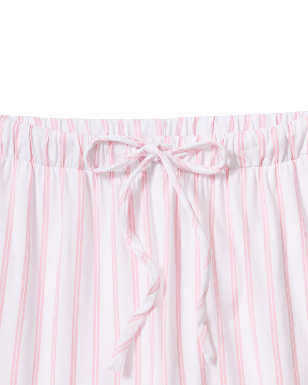 The Olivia Wide Leg Pima Pajama Set - Pink Stripe