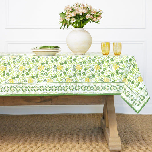 Tablecloth - Pineapple Party Green & Yellow