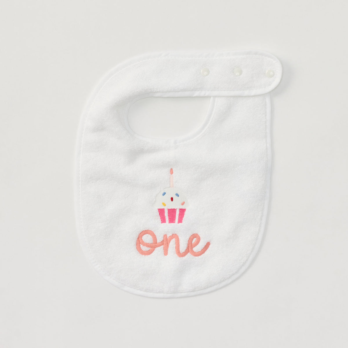1st Birthday Bib - Pink
