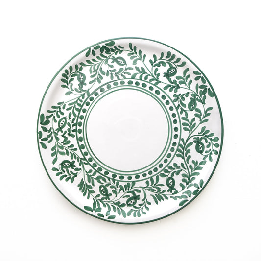 Pomegranate Scroll Forest Green Charger Plate