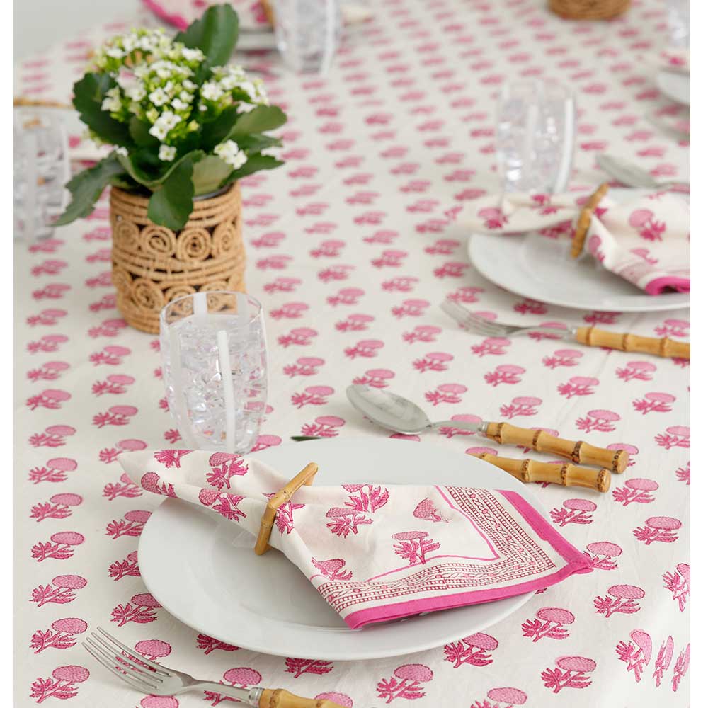 90" Round Rose Wine Tablecloth