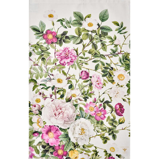 Organic Tea Towel - Rose Flower Garden