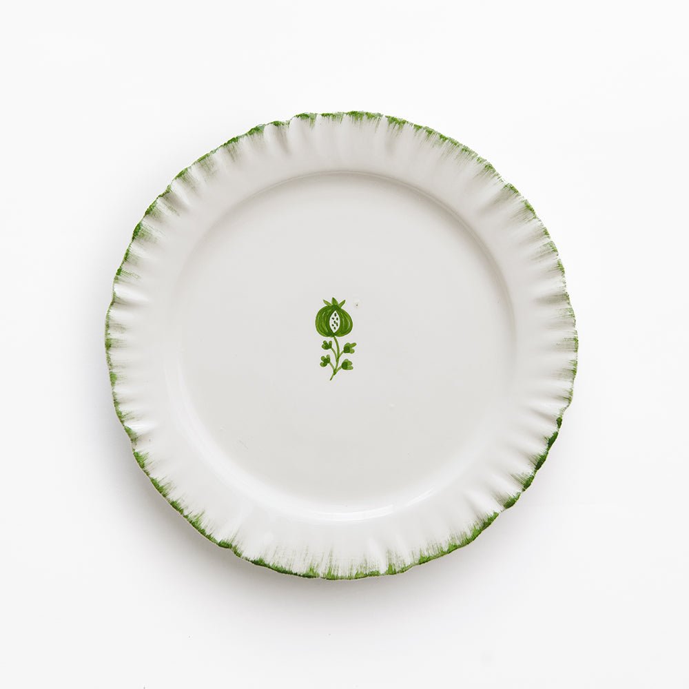 Ruffled Green Appetizer Plate