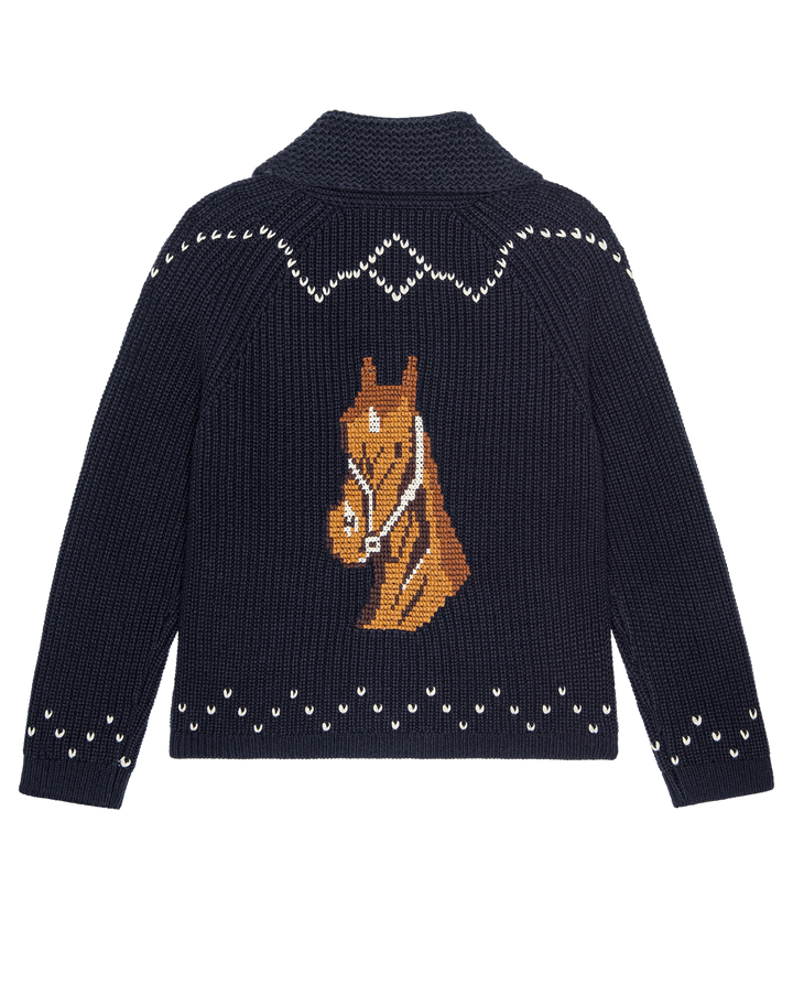 The Horse Lodge Cardigan - Navy