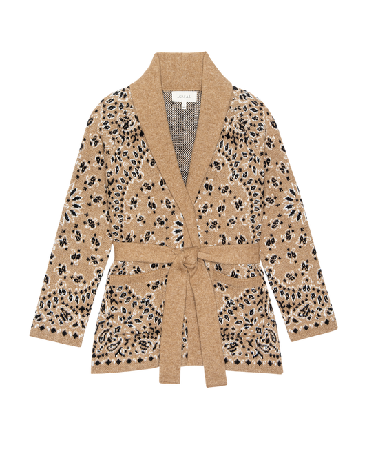 The Bandana Riding Cardigan - Camel