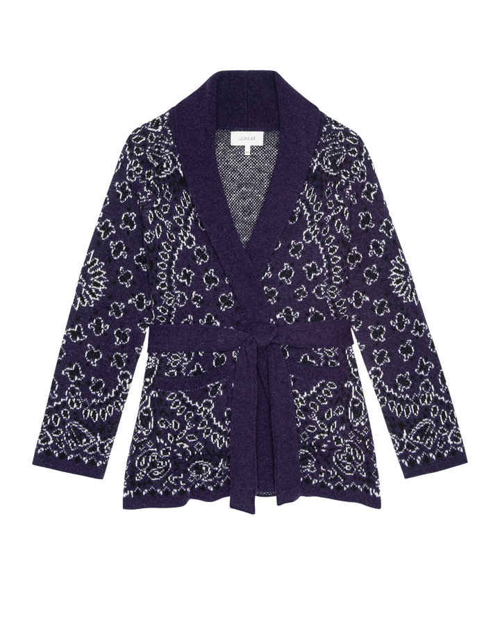 The Bandana Riding Cardigan - Navy