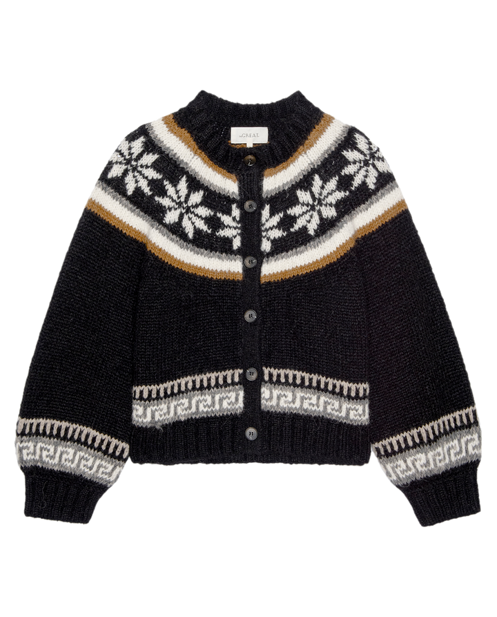 The Snowflake Ice Rink Cardigan - Black