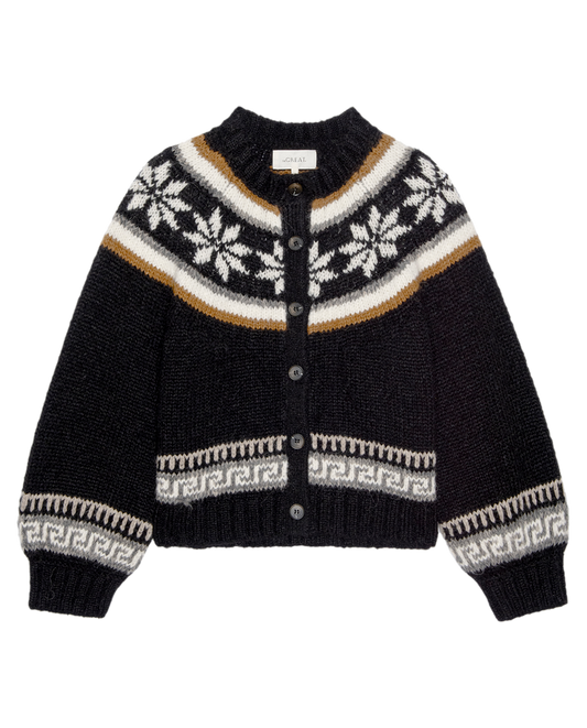 The Snowflake Ice Rink Cardigan - Black