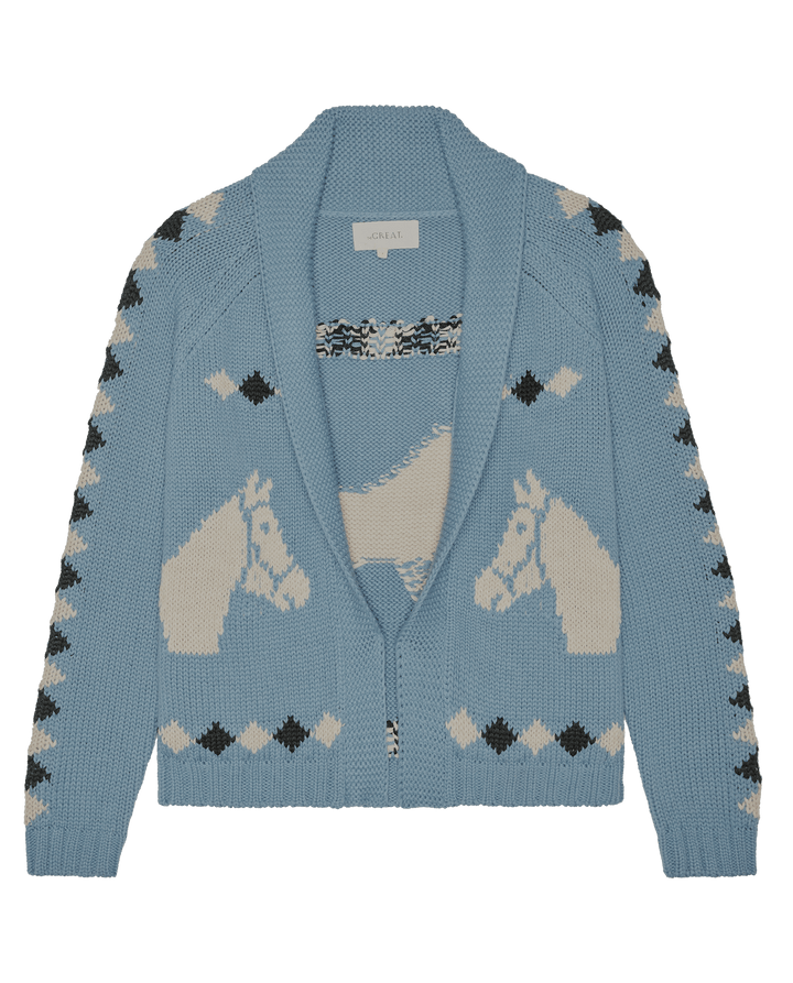 The Stable Lodge Cardigan - Blue Bell