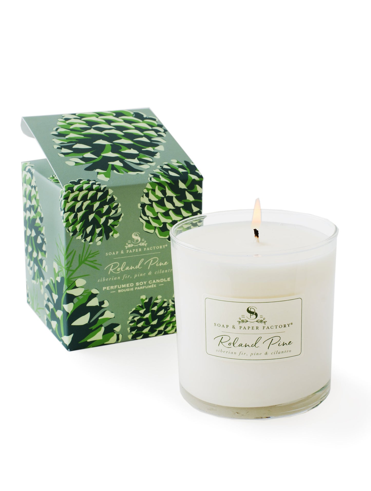 9.5oz Roland Pine Single-Wick Glass Soy Candle