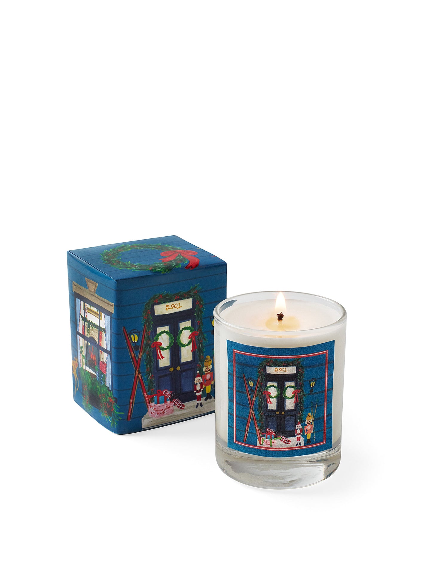 2.2oz Home for the Holidays Roland Pine Votive Glass Soy Candle