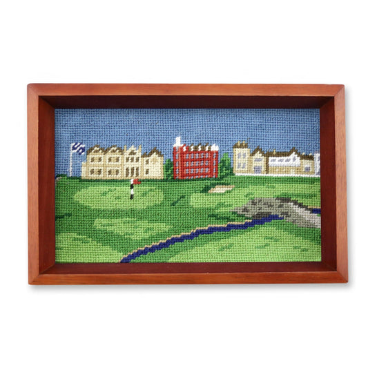 Valey Tray - St. Andrews Scene/Chestnut Wood