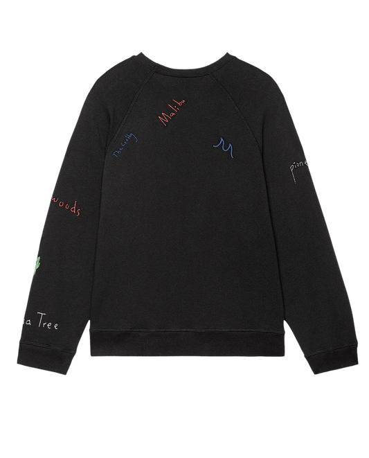 The Slouch Sweatshirt w/Golden State Embroidery - Almost Black
