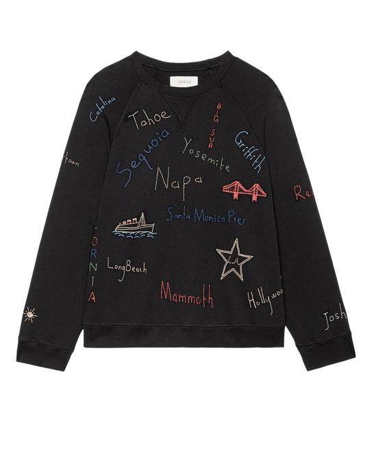 The Slouch Sweatshirt w/Golden State Embroidery - Almost Black