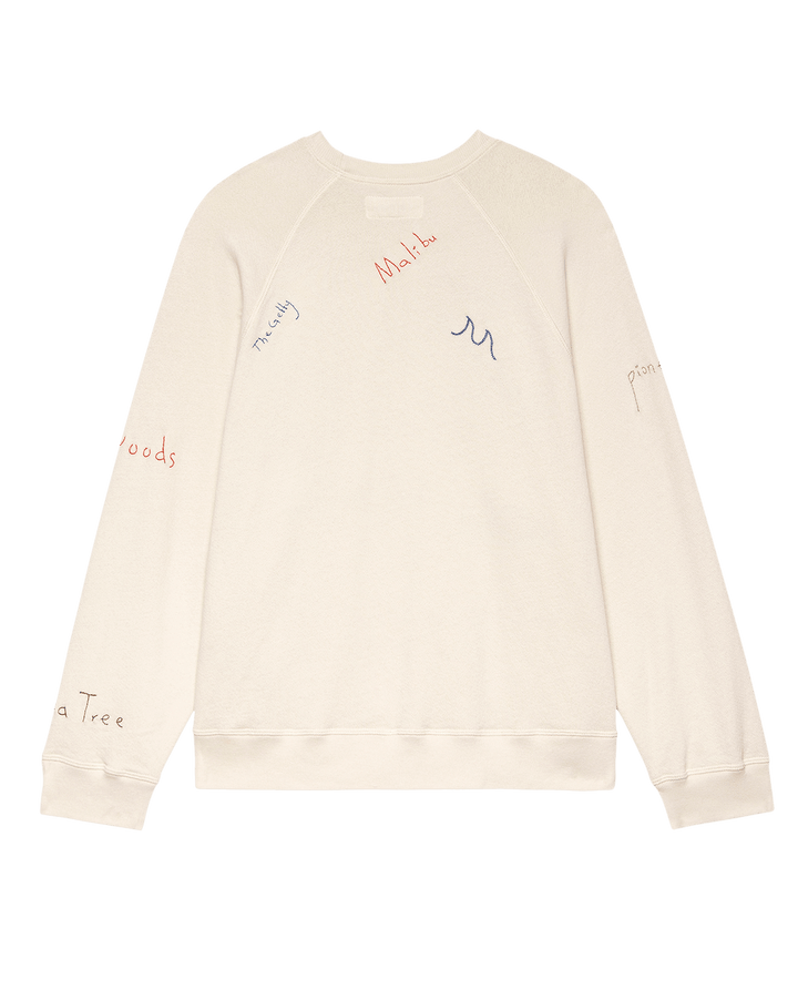 The Slouch Sweatshirt w/Golden State Embroidery - White Washed