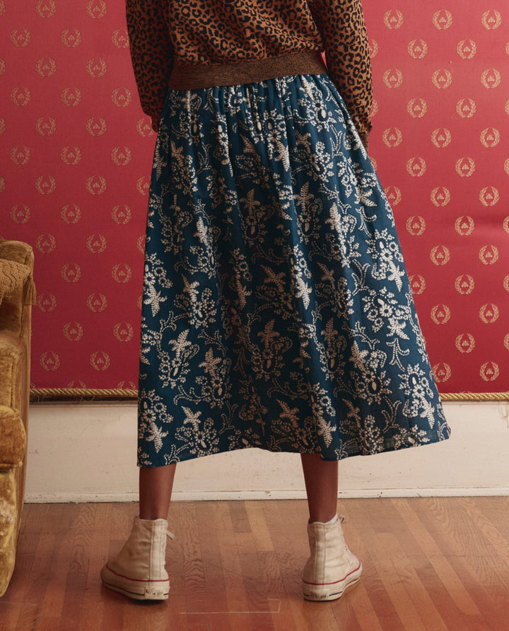 The Viola Skirt - Indigo Bandana