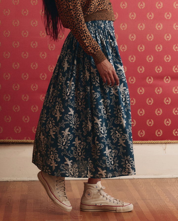 The Viola Skirt - Indigo Bandana