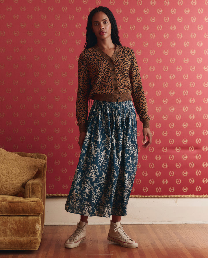 The Viola Skirt - Indigo Bandana