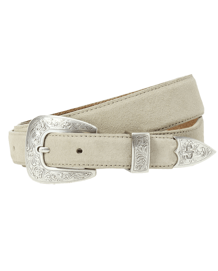 The Western Narrow Belt - Cream with Silver