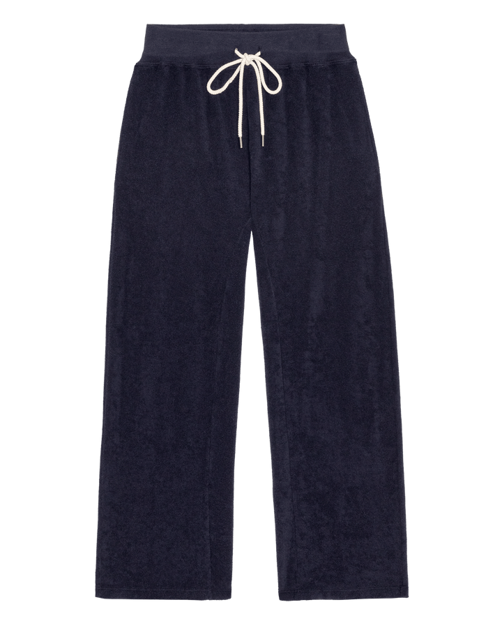 The Micro Terry Horseshoe Sweatpant - Navy