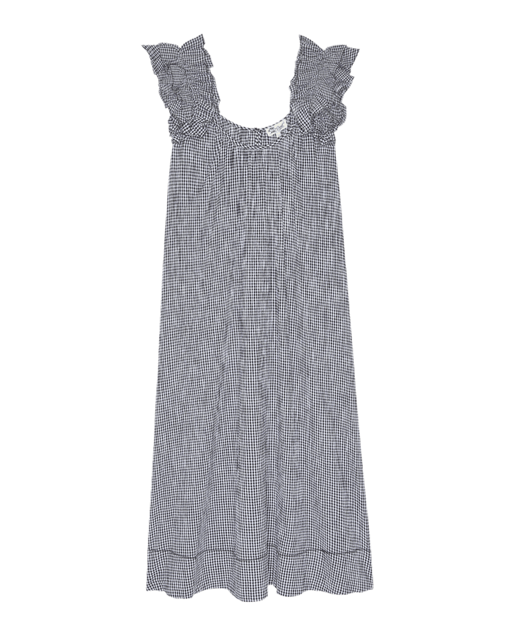 The Ruffle Coverup - Black and Cream