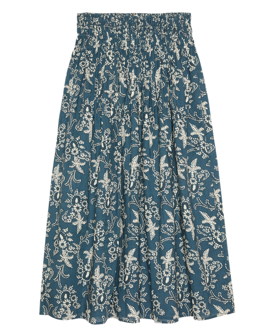 The Viola Skirt - Indigo Bandana