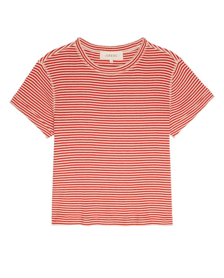 The Little Tee - Pimento Stripe