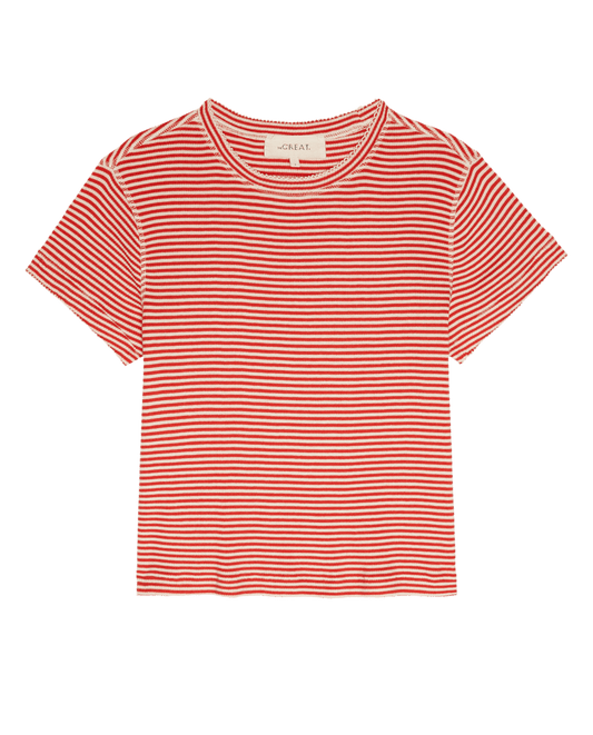 The Little Tee - Pimento Stripe