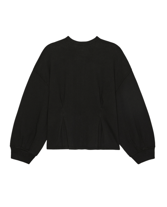 The Slouchy Corset Sweatshirt - True Black