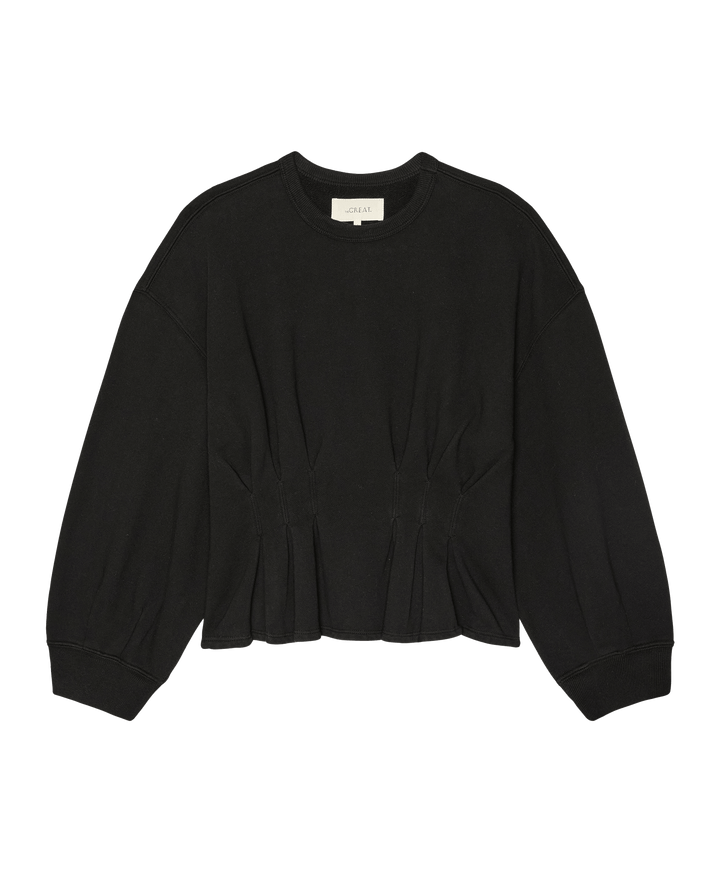 The Slouchy Corset Sweatshirt - True Black